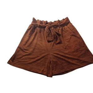 NWT LuLaRoe Ella Shorts Women's S‎ Paperbag Waist Tie Brown Comfy Stretch Lounge